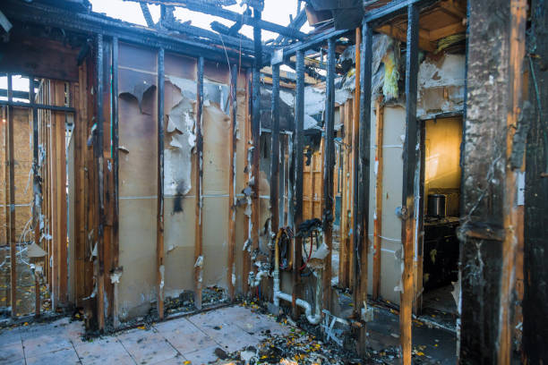 Professional Fire Damage Removal technician working in Hamilton, OH